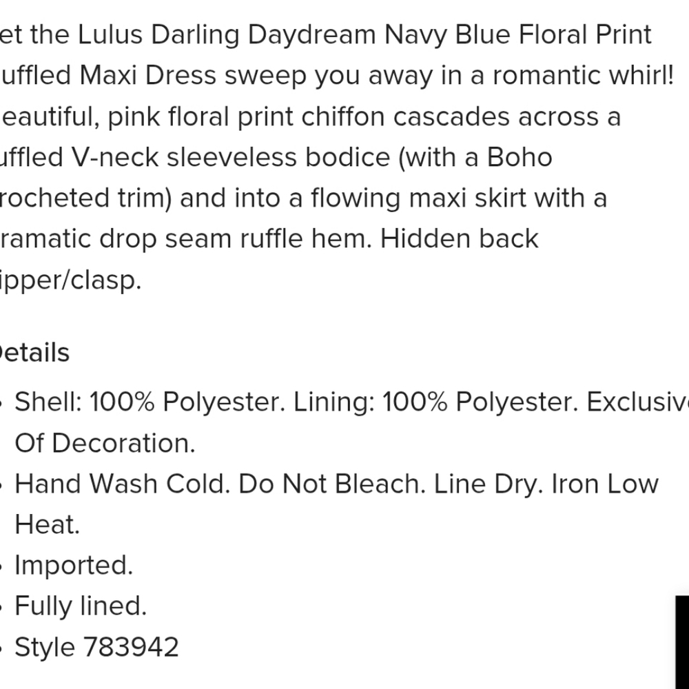 Lulu's Navy Blue and Pink Floral Maxi Dress - Picture 6 of 10